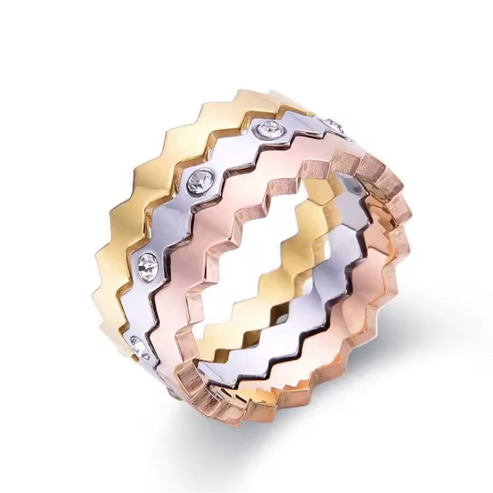 Elegant Gold and Silver Stacking Rings